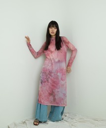 moyan ecri（モヤン エクリ）の「<moyan ecri>シアー花柄プリントロングワンピースsheer flower print dress（ワンピース）」