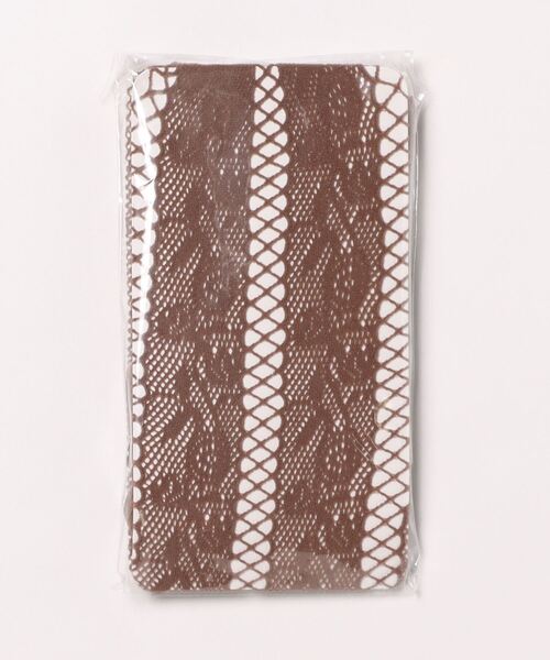 Fun & Daily(ファンアンドデイリー)の「F&D : ボタニカル編みタイツ(タイツ/ストッキング・レディース・ブラウン/ブラック・FREE)」の3枚目の写真