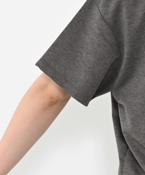 tシャツ クロップドスウェットプルオーバー「低身長・小柄女性」 レディース ライトスウェットタックデザインT【低身長・小柄女性】（Tシャツ