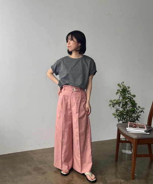 ライトスウェットタックデザインT【低身長・小柄女性】（Tシャツ