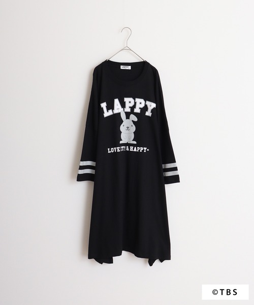 ラッピーカレッジ柄プリントキングBIGTシャツ（Tシャツ