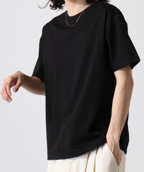 FUNALIVE(ファンアライブ)の「持続冷感 ワイド 無地 Tシャツ(Tシャツ/カットソー・メンズ・カーキ/ベージュ/ネイビー/ブラック・LL/L/M)」の10枚目の写真