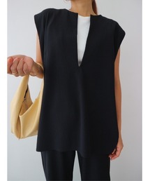 TRUNC 88 | Smooth Rib Key Neck Gilet(ベスト)