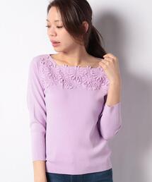 Leilian | フラワーレースニット(ニット/セーター)