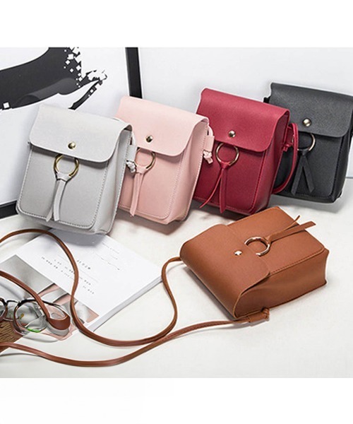 Miniministore（ミニミニストア）の「スマホバッグ レディース レザー（ショルダーバッグ・レディース・ブラック/ピンク/ワインレッド/キャメル/ライトグレー・FREE）」の17枚目の写真