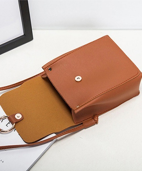 Miniministore（ミニミニストア）の「スマホバッグ レディース レザー（ショルダーバッグ・レディース・ブラック/ピンク/ワインレッド/キャメル/ライトグレー・FREE）」の11枚目の写真