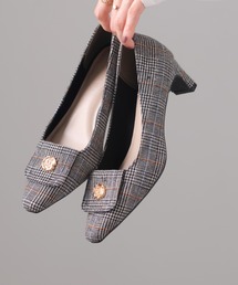 パンプス（ブラック/黒色系・花柄・ボタニカル柄）ファッション通販