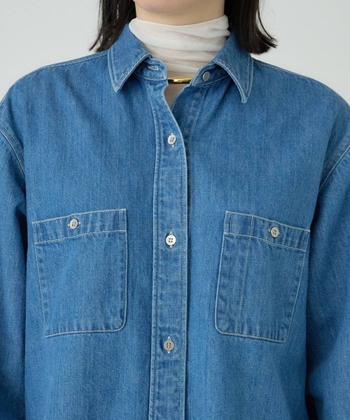 Chaos（カオス）の「Chaos(カオス)/◆WHY NOT NOW◆ウォーレンデニムシャツ（シャツ/ブラウス・レディース・ライトブルー・FREE）」の8枚目の写真