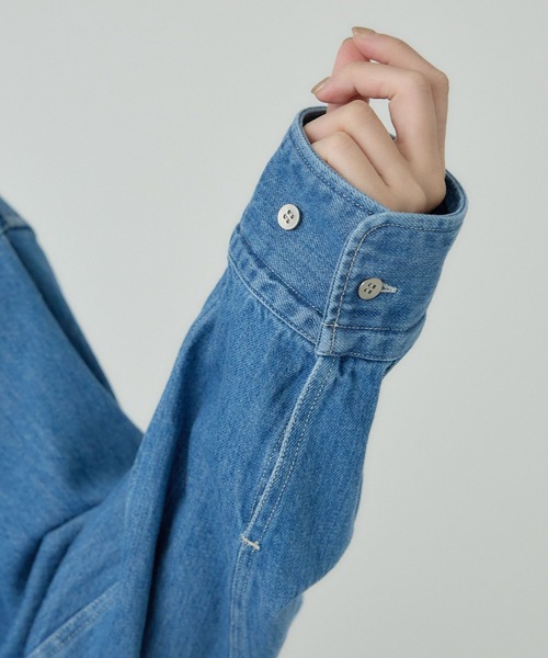 Chaos（カオス）の「Chaos(カオス)/◆WHY NOT NOW◆ウォーレンデニムシャツ（シャツ/ブラウス・レディース・ライトブルー・FREE）」の6枚目の写真