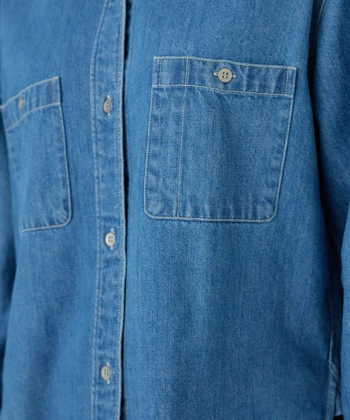 Chaos（カオス）の「Chaos(カオス)/◆WHY NOT NOW◆ウォーレンデニムシャツ（シャツ/ブラウス・レディース・ライトブルー・FREE）」の4枚目の写真