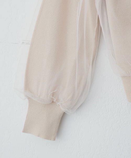 natural couture(ナチュラルクチュール)の「チュールレイヤードニットプルオーバー(ニット/セーター・レディース・グレー系その他/ブラック/アイボリー/ベージュ/ブルー系その他・FREE)」の16枚目の写真