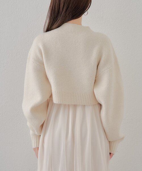 Chico(チコ)の「【WEB限定/REVIVAL】ダブルジップニット+チュールキャミワンピースセット(ワンピース・レディース・ブラウン/チャコールグレー/アイボリー/グレイッシュベージュ・FREE)」の10枚目の写真