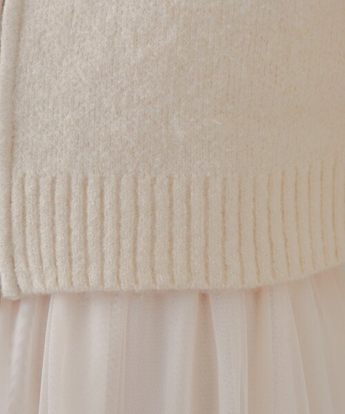 Chico(チコ)の「【WEB限定/REVIVAL】ダブルジップニット+チュールキャミワンピースセット(ワンピース・レディース・ブラウン/チャコールグレー/アイボリー/グレイッシュベージュ・FREE)」の16枚目の写真