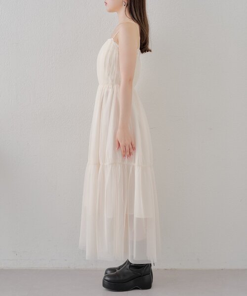 WEB限定/REVIVAL】ダブルジップニット＋チュールキャミワンピース