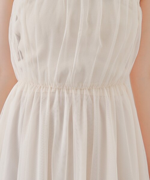 WEB限定/REVIVAL】ダブルジップニット＋チュールキャミワンピース