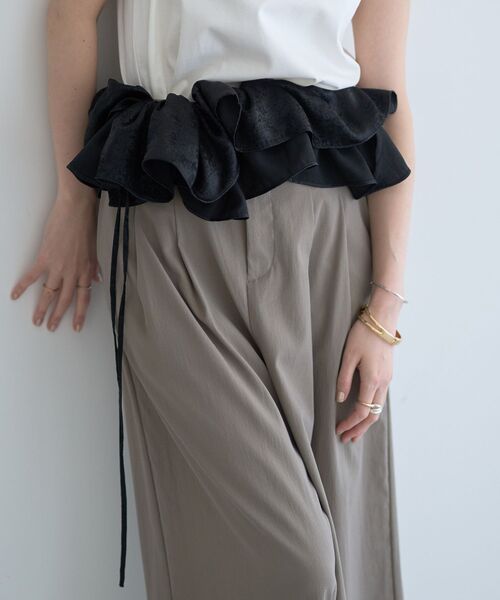 YECCA VECCA(イェッカヴェッカ)の「ラッフルドローストリングベルト(ベルト・レディース・ブラック・FREE)」の17枚目の写真