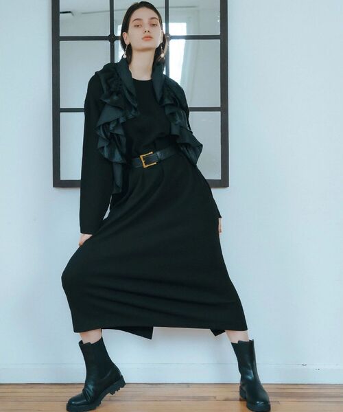 YECCA VECCA(イェッカヴェッカ)の「ラッフルドローストリングベルト(ベルト・レディース・ブラック・FREE)」の3枚目の写真