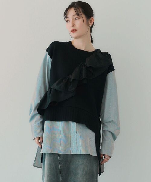 YECCA VECCA(イェッカヴェッカ)の「ラッフルドローストリングベルト(ベルト・レディース・ブラック・FREE)」の21枚目の写真