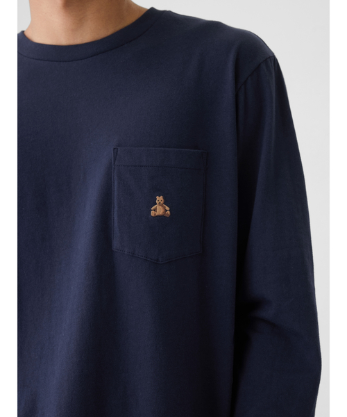 GAP（ギャップ）の「ブラナンベア 長袖ポケットTシャツ（Tシャツ/カットソー・メンズ・ブラック/ネイビー/パープル/グリーン/ホワイト・XS/S/M/L/XL）」の4枚目の写真