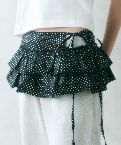 FCMM（エフシーエムエム）の「【新柄追加】SHEER FRILL SKIRT/シアーフリルスカート（スカート・レディース・ホワイト/ブラック/その他/ホワイト系その他/トップグレー・MEDIUM/SMALL/FREE）」の4枚目の写真