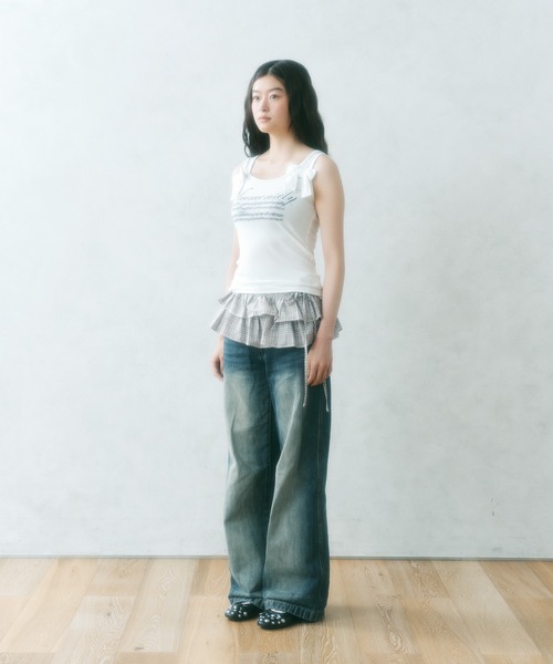 FCMM（エフシーエムエム）の「【新柄追加】SHEER FRILL SKIRT/シアーフリルスカート（スカート・レディース・ホワイト/ブラック/その他/ホワイト系その他/トップグレー・MEDIUM/SMALL/FREE）」の20枚目の写真