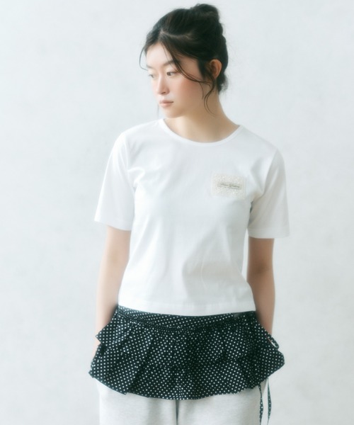 ワンピース FCMM S Shirring Detail SkirtWhite shirring drape dress（その他ワンピース）｜célon（セロン