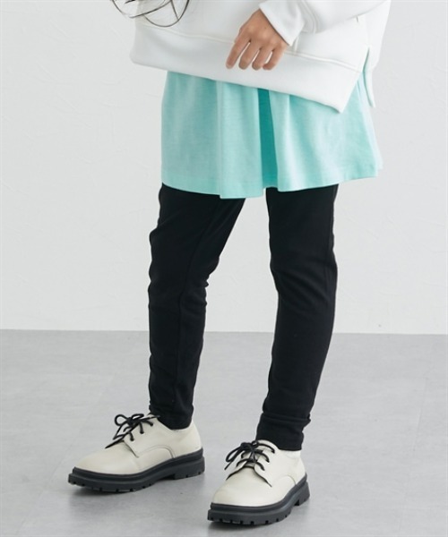 QUNTSTYLE（キュントスタイル）の「ポケット付き10分丈スカッツ（その他パンツ・キッズ・グレー系/ブラック系/ブラック×ホワイト/ネイビー/グレー/オフホワイト/ミント/ラベンダー/グリーン系/ブラック系1/ブラック/ネイビー系・100/130/120/110/160/150/140/170）」の8枚目の写真