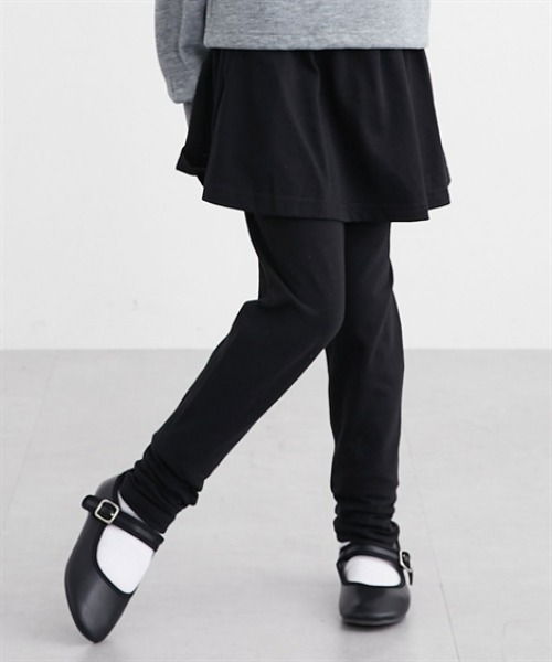 QUNTSTYLE（キュントスタイル）の「ポケット付き10分丈スカッツ（その他パンツ・キッズ・グレー系/ブラック系/ブラック×ホワイト/ネイビー/グレー/オフホワイト/ミント/ラベンダー/グリーン系/ブラック系1/ブラック/ネイビー系・100/130/120/110/160/150/140/170）」の3枚目の写真