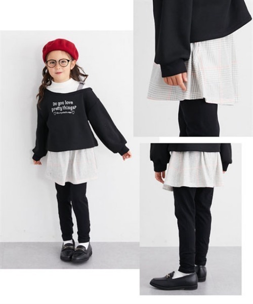 QUNTSTYLE（キュントスタイル）の「ポケット付き10分丈スカッツ（その他パンツ・キッズ・グレー系/ブラック系/ブラック×ホワイト/ネイビー/グレー/オフホワイト/ミント/ラベンダー/グリーン系/ブラック系1/ブラック/ネイビー系・100/130/120/110/160/150/140/170）」の20枚目の写真