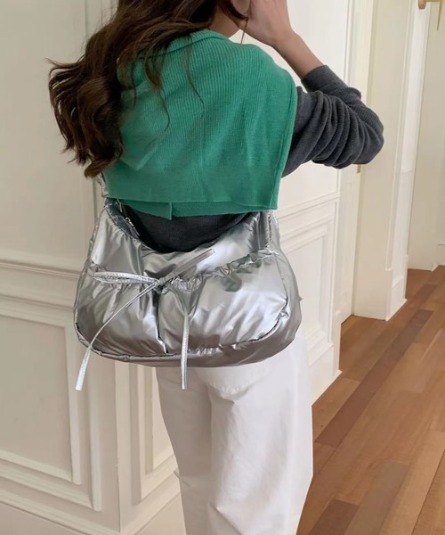 セール】【2WAY】ギャザーリボンバッグ（ショルダーバッグ  