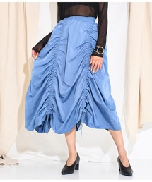 タフタドローストリングスカート