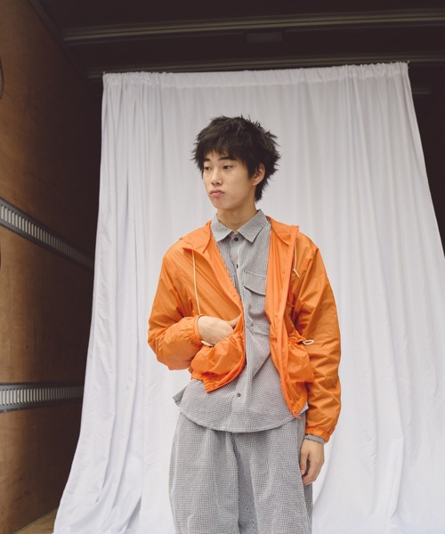 common gull products.（コモンガルプロダクツ）の「シアーな、ブルゾン（ブルゾン・レディース・チャコール/オレンジ/アイボリー・SMALL/MEDIUM）」の7枚目の写真
