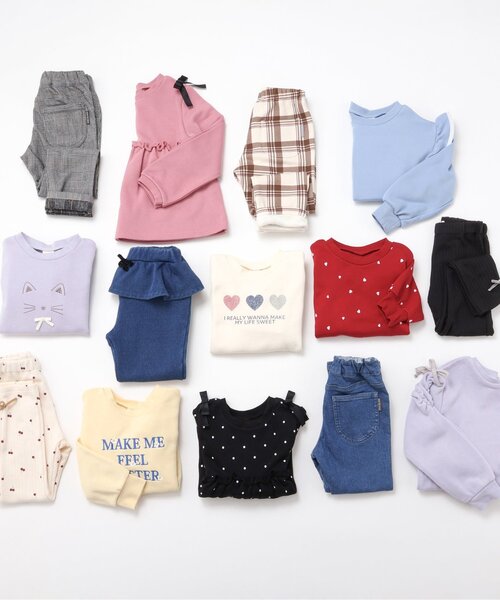 apres les cours(アプレレクール)の「7days Style/パイピングフリルトレーナー(スウェット・キッズ・ブルー/ブラック/アイボリー/ラベンダー・80/90/100/110/120/130/140)」の9枚目の写真