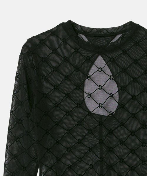 LE CIEL BLEU(ルシェルブルー)の「ジオメトリックプリントボディスーツ / Geometric Print Bodysuit(Tシャツ/カットソー・レディース・ライトブルー/ベージュ/ブラック・36/38)」の18枚目の写真