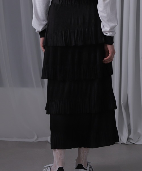 ROSE BUD（ローズバッド）の「ティアードスカート（スカート・レディース・ベージュ/ブラック/ブルー/イエロー/カーキ・FREE）」の12枚目の写真