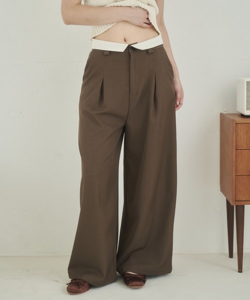 【日本未発売】1dyLL ワイドスラックス ユニセックス）ストライプワイドフィットスラックス