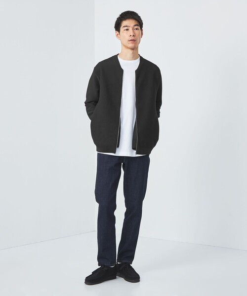 green label relaxing(グリーンレーベルリラクシング)の「スリーシーズン ガーター編み ジップ ブルゾン -マシンウォッシャブル-(ブルゾン・メンズ・ブラック/ネイビー・L/M/S/XL)」の5枚目の写真