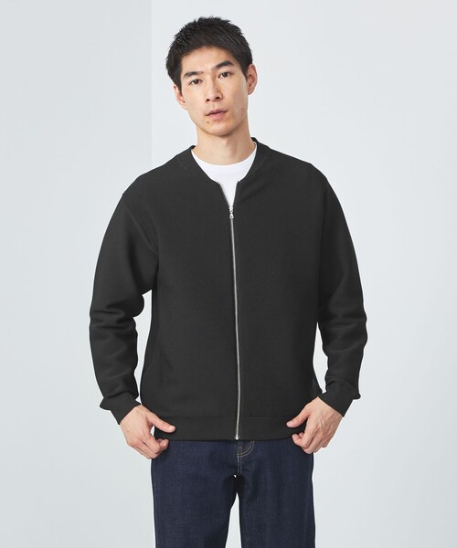 green label relaxing(グリーンレーベルリラクシング)の「スリーシーズン ガーター編み ジップ ブルゾン -マシンウォッシャブル-(ブルゾン・メンズ・ブラック/ネイビー・L/M/S/XL)」の6枚目の写真