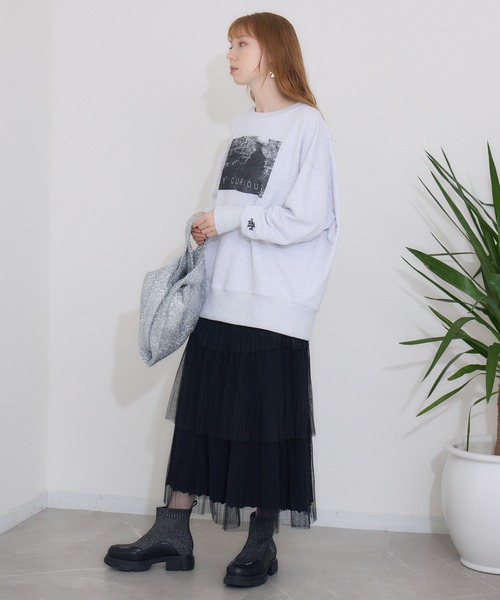 Paradise Picnic（パラダイスピクニック）の「JETEE  ラメニットブーツ（ブーツ・レディース・グレー/ブラック・MEDIUM/LARGE）」の3枚目の写真