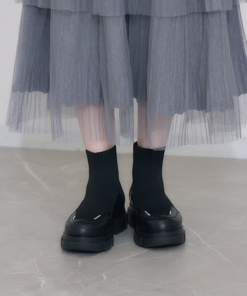 Paradise Picnic（パラダイスピクニック）の「JETEE  ラメニットブーツ（ブーツ・レディース・グレー/ブラック・MEDIUM/LARGE）」の22枚目の写真