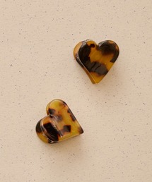 murir（ミュリール）の「ハート ミニヘアクリップ 2個セット（バレッタ/ヘアクリップ）」