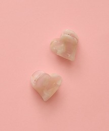 murir（ミュリール）の「ハート ミニヘアクリップ 2個セット（バレッタ/ヘアクリップ）」