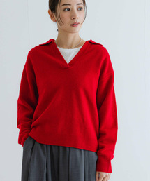 URBAN RESEARCH | カシミヤ混強縮キーネックニットプルオーバー(ニット/セーター)