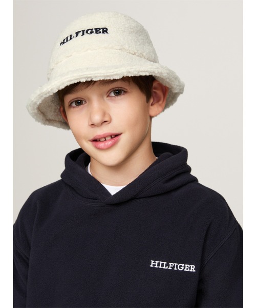 TOMMY HILFIGER（トミーヒルフィガー）の「モノタイプテディバケットハット（ハット・キッズ・ホワイト・L-XL/S-M）」の7枚目の写真