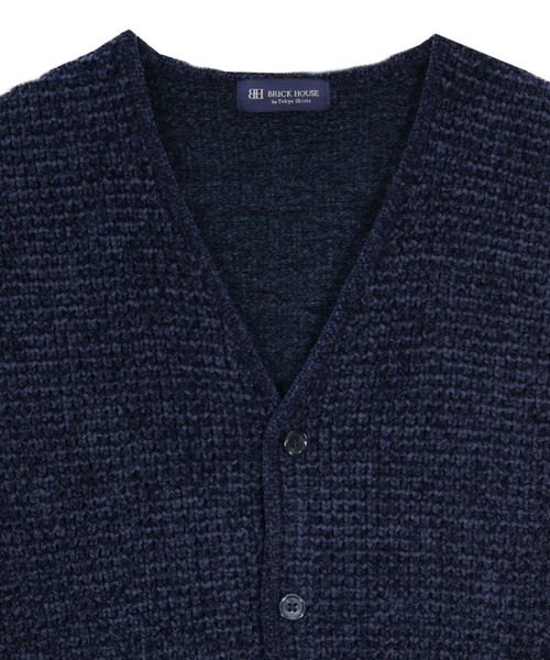 BRICK HOUSE by TOKYO SHIRT(ブリックハウス)の「ワッフルモール糸 メンズニットジレ(ベスト・メンズ・ネイビー/ブラック・LL/M/L/XL)」の7枚目の写真