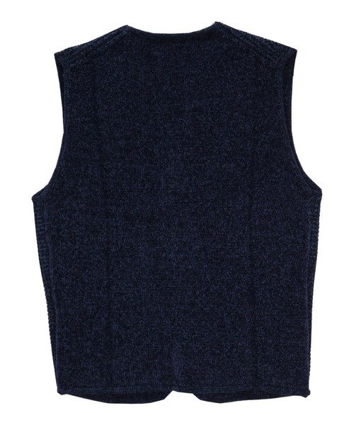 BRICK HOUSE by TOKYO SHIRT(ブリックハウス)の「ワッフルモール糸 メンズニットジレ(ベスト・メンズ・ネイビー/ブラック・LL/M/L/XL)」の9枚目の写真