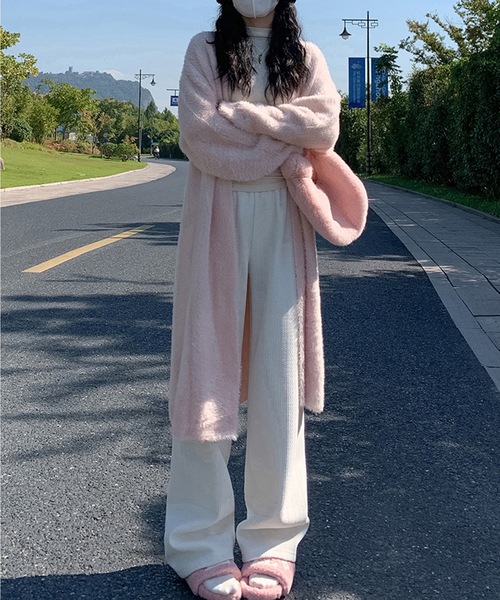 Lace Ladies(レースレディース)の「ストライプ柄 ウエスト イージー セミワイド 裏起毛 パンツ(その他パンツ・レディース・グレー/ブラック/アイボリー・XL/M/S/XS)」の18枚目の写真