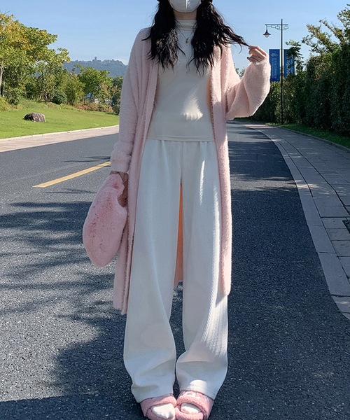 Lace Ladies(レースレディース)の「ストライプ柄 ウエスト イージー セミワイド 裏起毛 パンツ(その他パンツ・レディース・グレー/ブラック/アイボリー・XL/M/S/XS)」の22枚目の写真