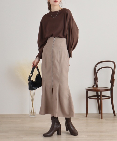 セール】laulea 前ZIP全開 マーメイドスカート 90cm丈