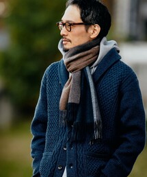 SHIPS | SHIPS: <パネル>カシミヤ ダブルフェイス マフラー(マフラー)